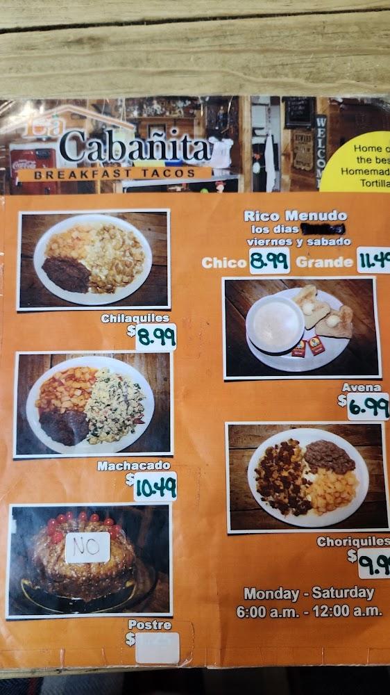 La Cabanita Breakfast Tacos Menu image 2